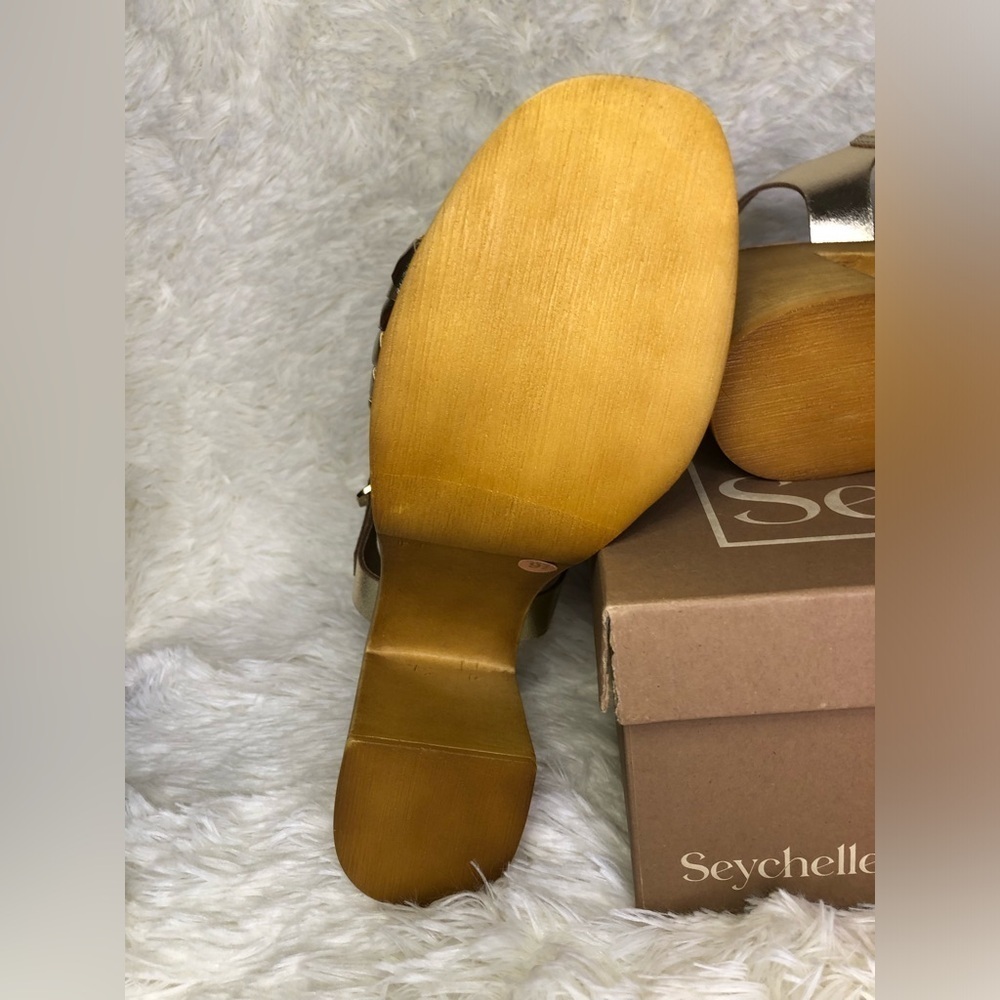 Seychelles Women's Tan and Brown Platform Heels NIB SIZE 9.5 - Picture 10 of 16
